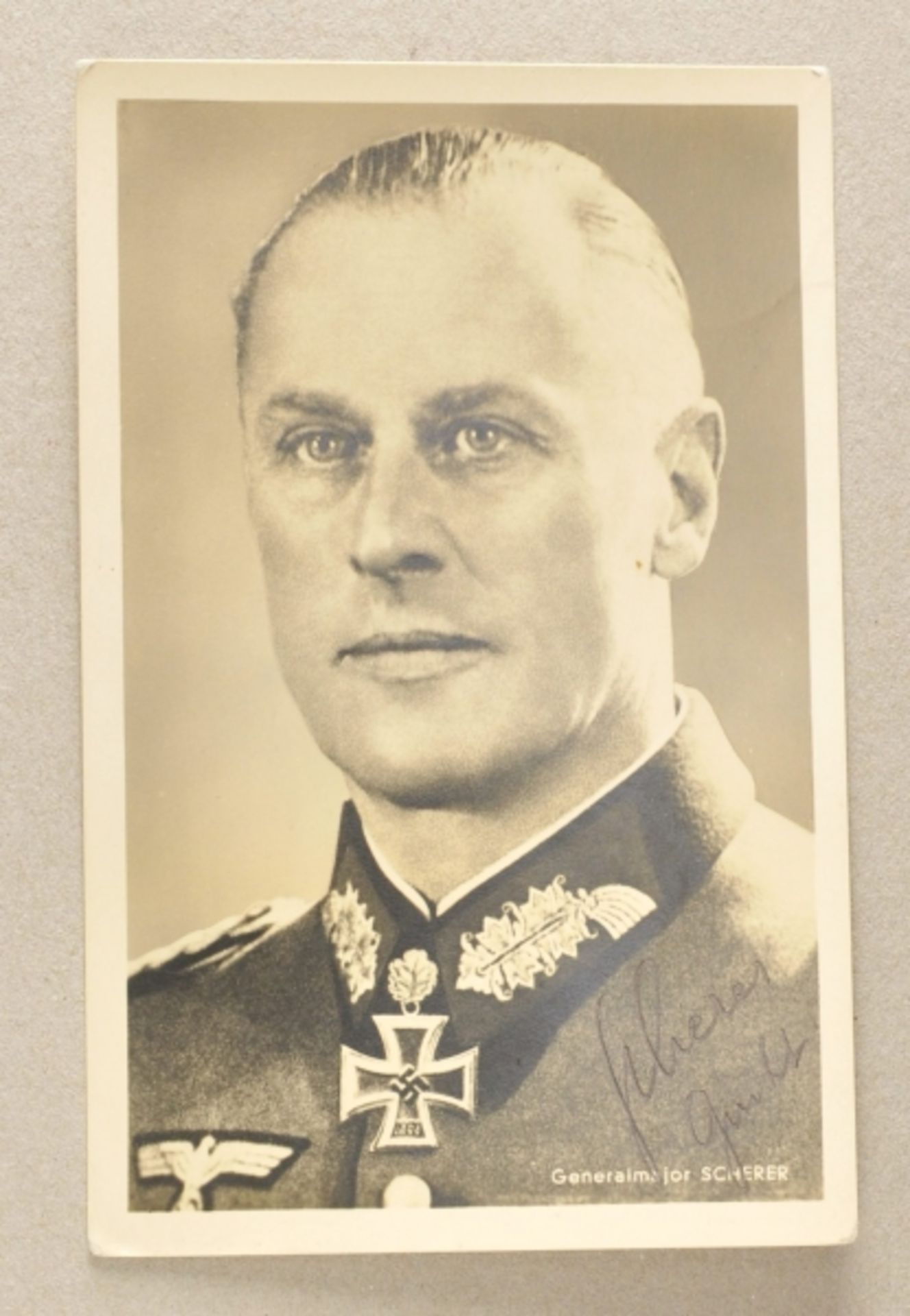 Scherer, Theodor.(1889-1951). Generalleutnant, Träger des 92. Eichenlaubs des Eisernen Kreuzes.