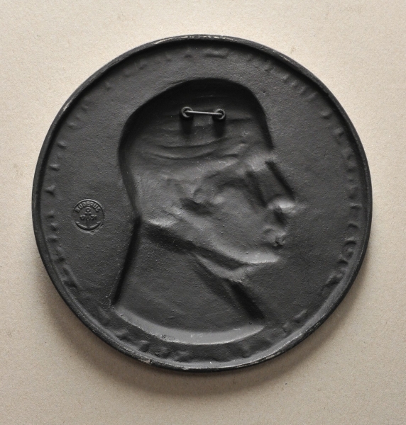 Plakette auf Joseph Freiherr von Eichendorff 1788-1857.Eisen, grau, patiniert, Gießereimarke der - Image 2 of 2