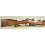 Deko Mosin Nagant 1943.Geschwärzter Lauf, mehrfach gestempelt, mit Visierung, Holzschaft mit