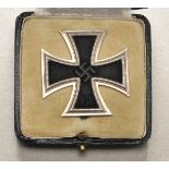 Eisernes Kreuz, 1939, 1. Klasse, im Etui.Versilberte Zarge, geschwärzter Eisenkern, Nadel 65