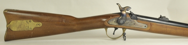 Perkussionsgewehr.Geschwärzter Lauf, u.a. gemarkt P.BONDINI, ITALY, BLACK POWDER ONLY, CAL 58,