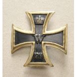 Preussen: Eisernes Kreuz, 1914, 1. Klasse.Buntmetall versilbert, Kern geschwärzt, leicht gewölbt,