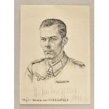3.3.) AutographenVon Hirschfeld, Harald.(1912-1945) Generalmajor und Kommandeur der 78. Sturm-