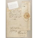 3.3.) AutographenÖsterreich: Kaiser Joseph I. (1678-1711), eigh. Schreiben mit Autograph über die