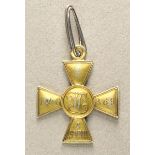 8.1) NachtragRussland: St. Georgs Kreuz 2. Klasse - Nr. 46369.Silber vergoldet, Revers mit Kopfpunze