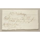 3.3.) AutographenFürst von Lichtenstein.Briefumschlag an einen Fürsten, dreifach gesiegelt.