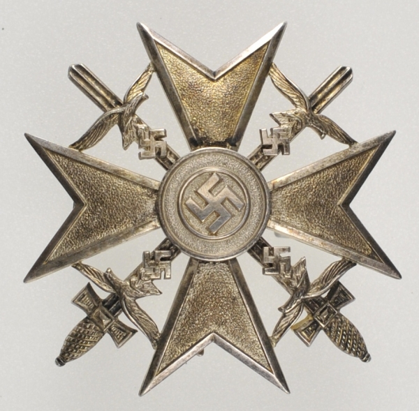 1.2.) Deutsches Reich (1933-45)Spanienkreuz, in Silber, mit Schwertern, im Etui.Silber, polierte - Image 4 of 4