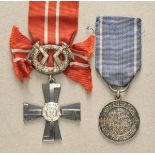 2.1.) EuropaFinnland: Orden des Freiheitskreuzes, 1941, 4. Klasse mit Schwertern.Geschwärzt,