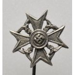 8.1) NachtragSpanienkreuz, in Silber ohne Schwerter Miniatur.Bronze versilbert, durchbrochen