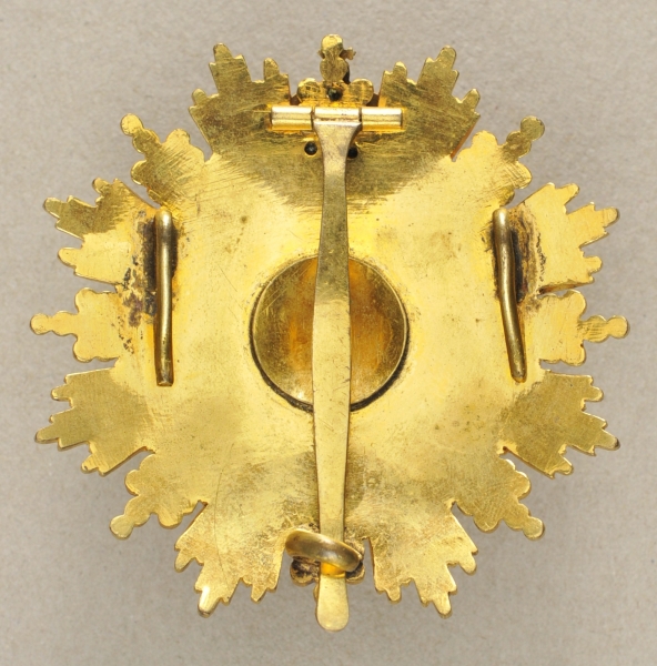 2.2.) WeltÄthiopien: Orden Kaiser Meneliks II., Großkreuz Stern.Vergoldet, teilweise brillantiert, - Image 2 of 2