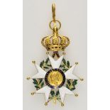 2.1.) EuropaFrankreich: Orden der Ehrenlegion, 8. Modell (1852-1870), Komturkreuz.Gold, teilweise