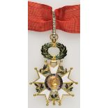 2.1.) EuropaFrankreich: Orden der Ehrenlegion, 9. Modell (1870-1951), Komturkreuz.Gold, teilweise