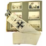 3.2.) Fotos / PostkartenFotoalbum U-56.Textileinband, 130 Fotos, alle Beschriftet, Motive: