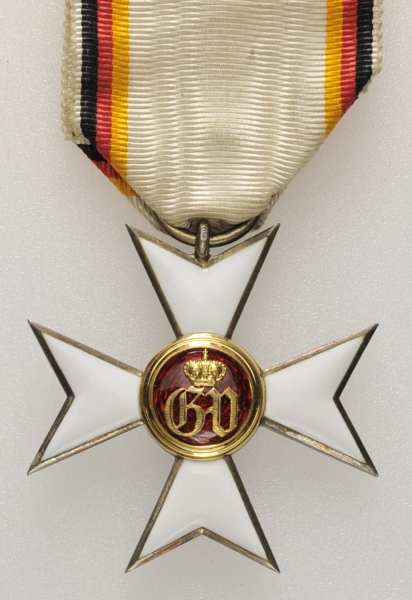 1.1.) Kaiserreich (bis 1933)Waldeck: Militär-Verdienstkreuz, 2. Klasse.Silber vergoldet, das