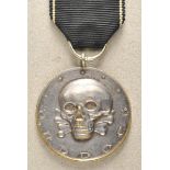 1.1.) Kaiserreich (bis 1933)Freikorps: Medaille der Eisernen Division.Messing versilbert, am neueren