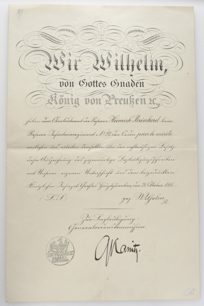 1.1.) Kaiserreich (bis 1933)  Preussen: Nachlass des Pour le mérite Trägers Oberleutnant d.R. - Image 3 of 5