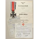 1.2.) Deutsches Reich (1933-45)Nachlass des Fallschirmjägers Karl Eckhardt.1.) Eisernes Kreuz, 1939,