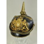 4.1.) Uniformen / KopfbedeckungenBayern: Pickelhaube für Mannschaften, 1886, Eigentumsstück.