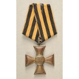 2.2.) WeltRussland: Hl. Georgs Orden, Soldatenkreuz 3. Klasse.Ausführung aus Buntmetall, versilbert,