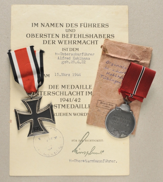 1.2.) Deutsches Reich (1933-45)Nachlass des SS-Unterscharführer Alfred Kohlhaas.1.) Eisernes - Image 2 of 2
