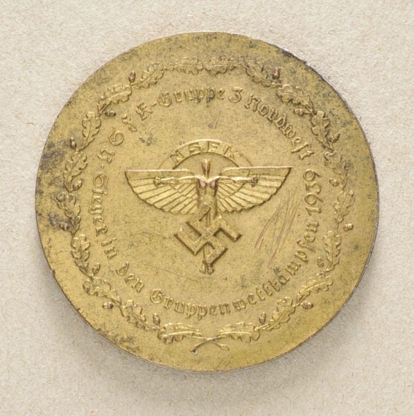 1.2.) Deutsches Reich (1933-45)Plakette der SA-Gruppe Hansa, Wettkampftage Hamburg 14.-18. Juni - Image 2 of 2