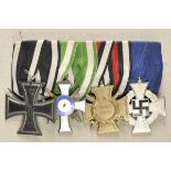 1.1.) Kaiserreich (bis 1933)Sachsen: Große Ordensspange eines Offiziers mit vier Auszeichnungen.