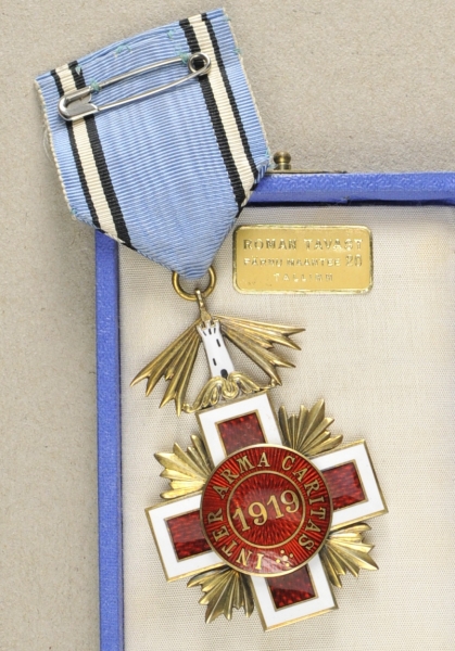 2.1.) EuropaEstland: Orden vom Roten Kreuz, 5. Klasse, im Etui.Silber, teilweise vergoldet und - Image 2 of 2