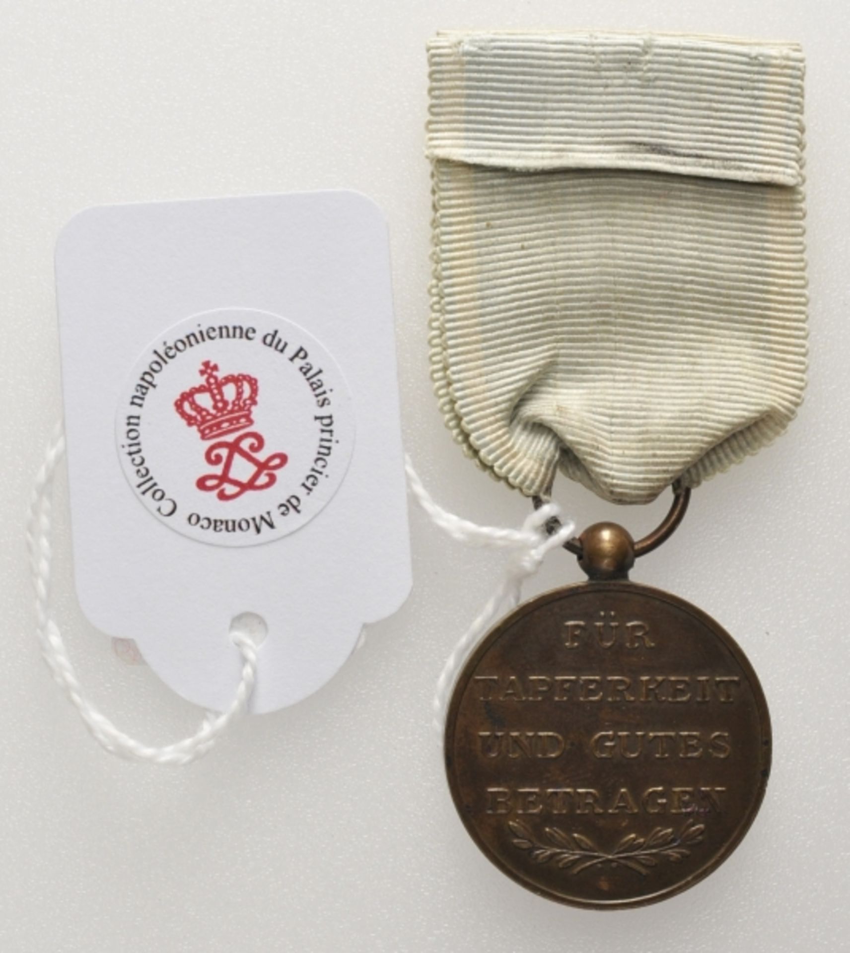 1.1.) Kaiserreich (bis 1933)Westphalen: Ehrenmedaille, 1. Modell (1809), Bronze.Bronze Medaille, - Image 2 of 2