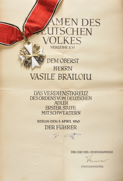 1.2.) Deutsches Reich (1933-45)Deutscher Adler Orden, 2. Modell (1939-1945), Verdienstkreuz 1. Stufe