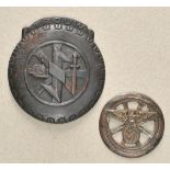 1.2.) Deutsches Reich (1933-45)Niederlande: NSKK, Kraftfahrabzeichen in Bronze.Buntmetall patiniert,