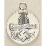 1.2.) Deutsches Reich (1933-45)Medaille auf das 50. Jubiläum des Musikvereins Schnait.Versilbert.