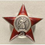 2.2.) WeltSowjetunion: Orden des Roten Sterns, 2. Typ.Silber, teilweise emailliert, MONETNYI DWOR