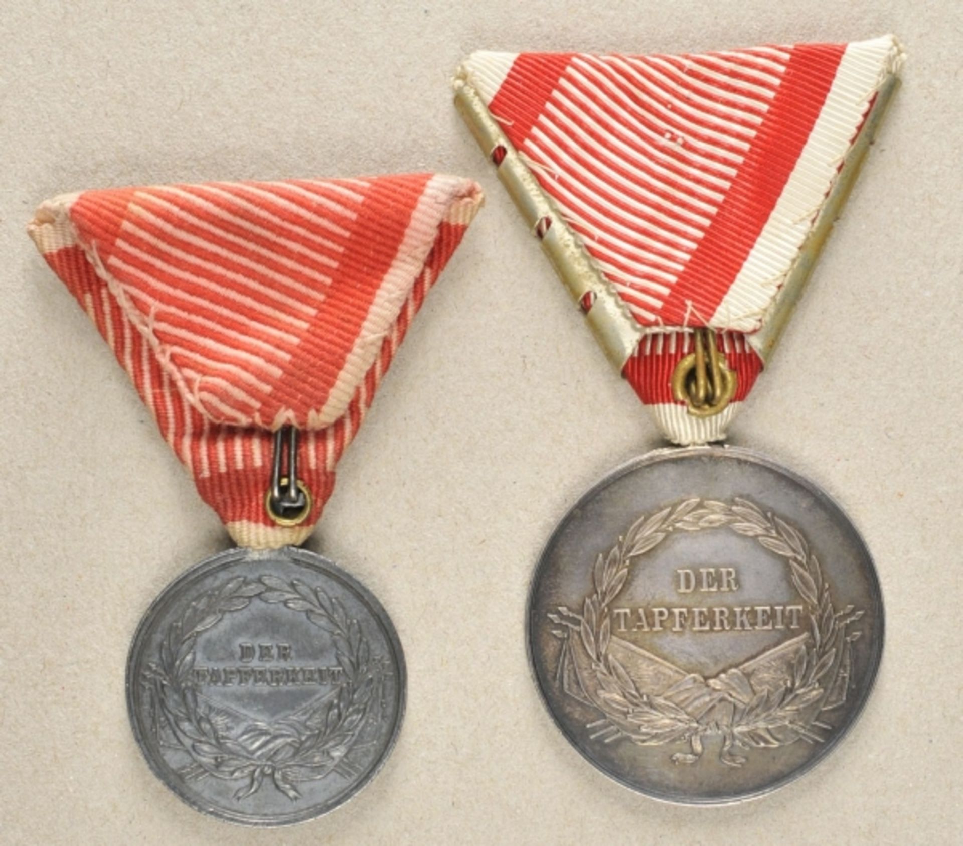 2.1.) EuropaÖsterreich: Tapferkeitsmedaille, 8. Modell (1914-1917), Franz Joseph I., Silber, 5. - Image 2 of 2