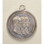 1.1.) Kaiserreich (bis 1933)Preussen: Medaille auf das Bündnis 1813.Silber, Stempelschneider J: