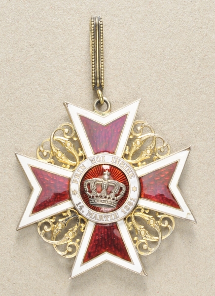 2.1.) EuropaRumänien: Orden der Krone von Rumänien, 1. Modell (1881-1947), Komturkreuz.Silber