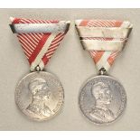 2.1.) EuropaÖsterreich: Tapferkeitsmedaille, 8. Modell (1914-1917), Franz Joseph I., Silber, 2.