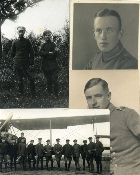 3.2.) Fotos / PostkartenDeutsches Reich, 1. Weltkrieg, Vier Flieger-Fotos.Foto-PKs.Zustand: