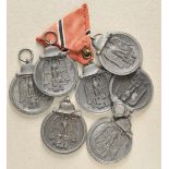 1.2.) Deutsches Reich (1933-45)Sieben Medaillen Winterschlacht im Osten.Teils mti Hersteller.