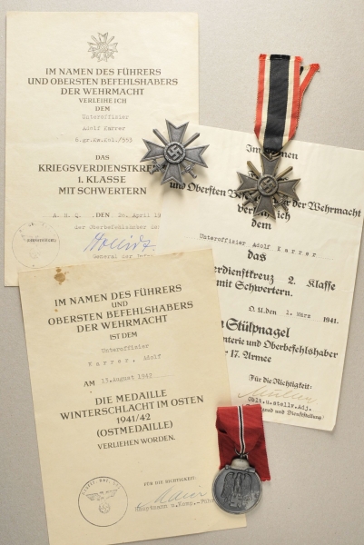 1.2.) Deutsches Reich (1933-45)Nachlass des Unteroffizier Adolf Karrer der 6. gr. Kw. Kol. / 553.1.)