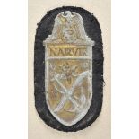 1.2.) Deutsches Reich (1933-45)Narvik-Schild, in Gold.Zink, Reste der Vergoldung,