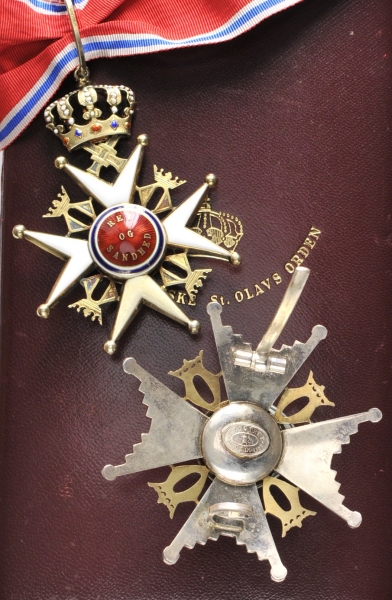 2.1.) EuropaNorwegen: St. Olav-Orden, 3. Modell (Seit 1937), Großoffiziers-Satz, im Etui.1.) - Image 2 of 2