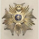 2.1.) EuropaBelgien: Orden Leopold II., 2.Modell (seit 1951), Großkreuz Stern.Silber, teilweise