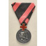 1.1.) Kaiserreich (bis 1933)Württemberg: Karl-Olga-Medaille, in Silber.Silber, Agraffe emailliert,