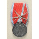 1.1.) Kaiserreich (bis 1933)Schaumburg-Lippe: Militärverdienstmedaille mit gekreuzten Säbeln auf dem