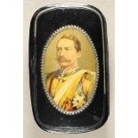 4.4.) Patriotisches / Reservistika / DekorativesLacketui Kaiser Wilhelm II.Lacketui mit farbigem