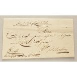 3.3.) AutographenRothkrich.Oberst, Briefumschlag an den Grafen von Radetzky, 1819.Zustand: