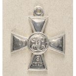 5.1.) SammleranfertigungenRussland: St. Georgs Orden, Soldatenkreuz 3. Klasse.Silber, einteilig