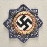 1.2.) Deutsches Reich (1933-45)Deutsches Kreuz, in Gold - Stoffausführung.Gestickte Ausführung,