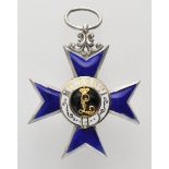 1.1.) Kaiserreich (bis 1933)Bayern: Militär-Verdienstkreuz, 1. Form (1866-1905), im Etui.Silber, die