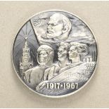 2.2.) WeltSowjetunion: Medaille auf das 50 jährige Jubiläum der Sowjetmacht.Silber, im Rand AMD
